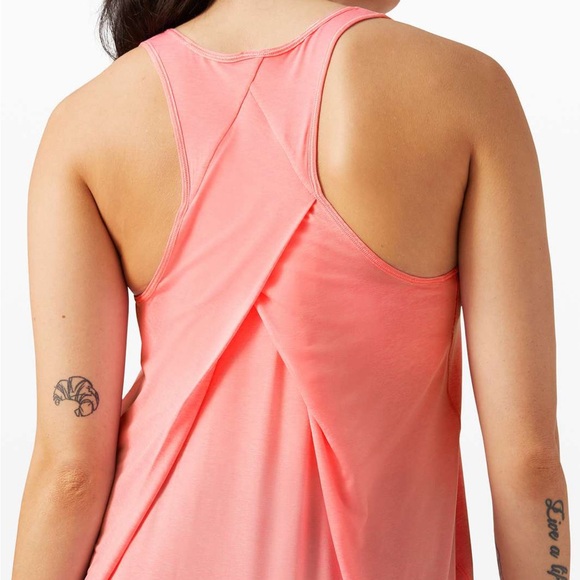 Lululemon Essential Tank Top Pleated Azalea Pink - Picture 3 of 6